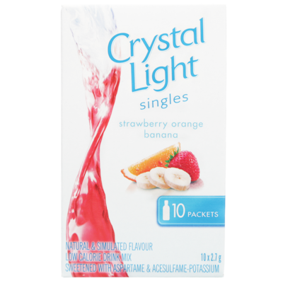 Crystal Light Singles, Strawberry Orange Banana 27 g, $12.04/100g