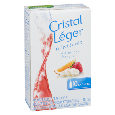 Cristal Léger Individuels, Fraise Orange Banane