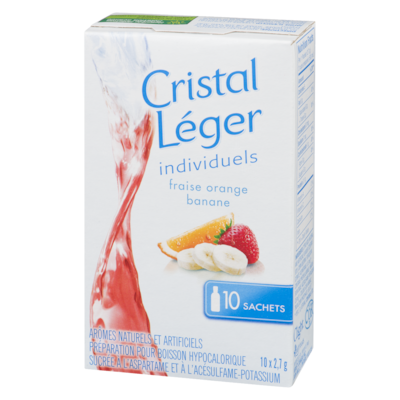 Cristal Léger Individuels, Fraise Orange Banane
