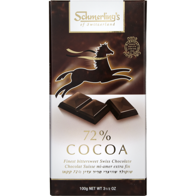 Schmerlings 72% Cocoa Pareve 100 g, $7.00/100g