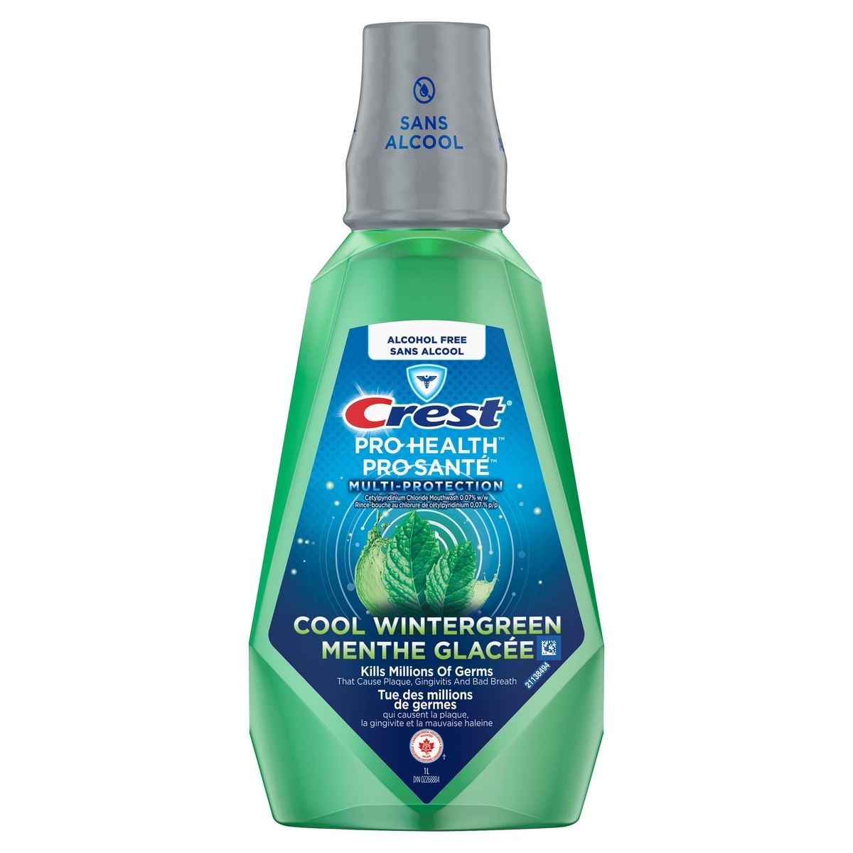Crest Pro-Health Multi-Protection Alcohol Free Mouthwash, Cool Wintergreen 1 l, $0.90/100ml