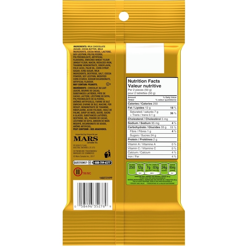 Caramel Cookie Chocolate Candy Bar, 4 Full Size Bars