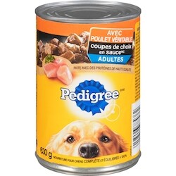 Pedigree Nourriture humide pour chiens COUPES DE CHOIX EN SAUCE avec poulet véritable 630 g, 0,63 $/100g