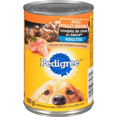 Pedigree Nourriture humide pour chiens COUPES DE CHOIX EN SAUCE avec poulet véritable 630 g, 0,63 $/100g