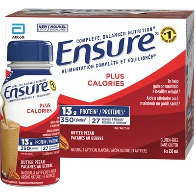 Garantir Plus Calories, Supplément Nutritionnel, Pacanes Au Beurre 6x235.0 ml, 1,20 $/100ml