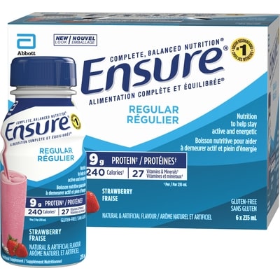 Garantir Régulier Supplément Nutritionnel Fraise Bouteilles 6x235.0 ml, 1,06 $/100ml