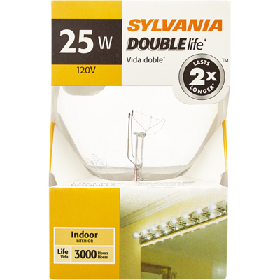 Sylvania Clear Globe Light Bulb, 25W 1 ea, $3.50/1ea