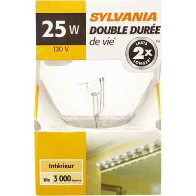 Sylvania Ampoule sphérique claire 1 ea, 3,00 $/1ch