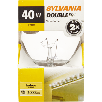 Sylvania Clear Globe Light Bulb, 40W 1 ea, $3.50/1ea