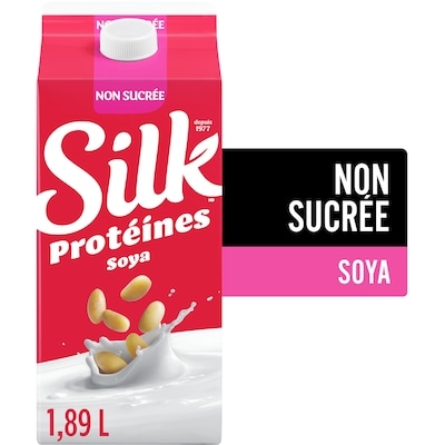 Silk Boisson de soya biologique, non sucrée, sans produits laitiers 1.89 l, 0,20 $/100ml