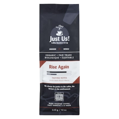 Just Us Ground Coffee, Rise Again 340 g, $4.41/100g