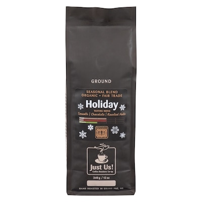 Just Us Ground Seasonal Blend Holiday Organic 340 g, $4.41/100g