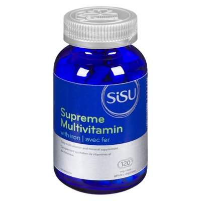 Sisu Veg Caps Supreme Multivitamin With Iron 120 ea, $0.37/1ea