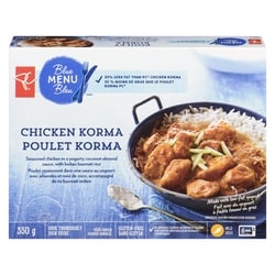PC Menu Bleu Poulet korma 350 g, 1,29 $/100g