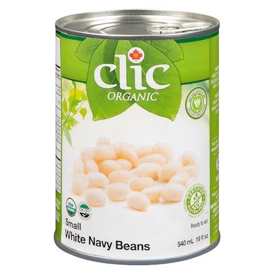 Clic Organic White Navy Beans 540 ml, $0.65/100ml