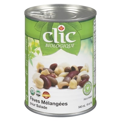 Clic Salade biologique mélange de haricots 540 ml, 0,65 $/100ml