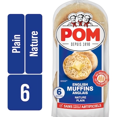 POM Muffins anglais nature 6 ea, 0,65 $/1ch