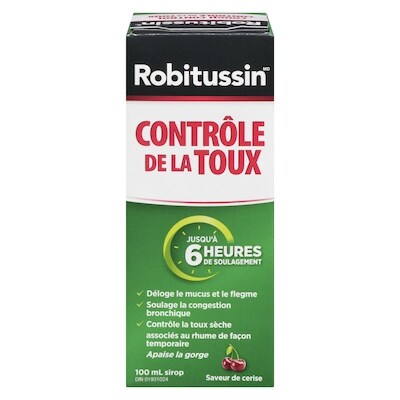 Robitussin Contrôle de la toux 100 ml, 9,49 $/100ml