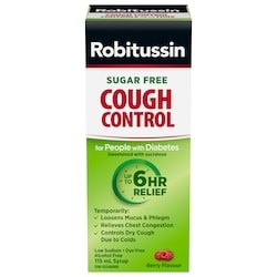 Robitussin Contrôle De La Toux Sans Sucre (Sirop) 115 ml, 9,56 $/100ml