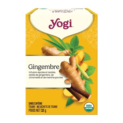 Yogi Gingembre 16 ea, 0,36 $/1ch