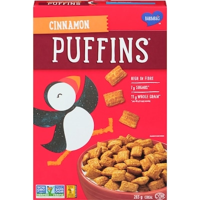 Barbaras Bakery Barbara's Cinnamon Puffins Cereal 285 g, $2.10/100g