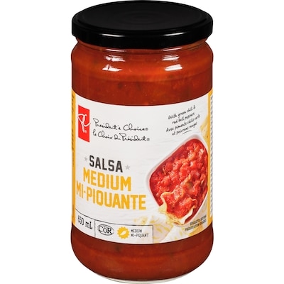 President's Choice Medium Salsa 650 ml, $0.84/100ml