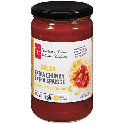 le Choix du Président Salsa mi-piquante extra-épaisse 650 ml, 0,85 $/100ml
