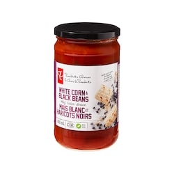 President's Choice White Corn and Black Beans Mild Salsa 650 ml, $0.69/100ml