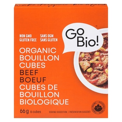 Go Bio Organic Beef Bouillon Cubes 66 g, $6.80/100g