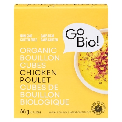 Go Bio Organic Chicken Bouillon Cubes 66 g, $6.80/100g