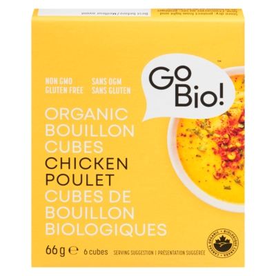Go Bio Cubes de bouillon de poulet biologique 66 g, 6,82 $/100g