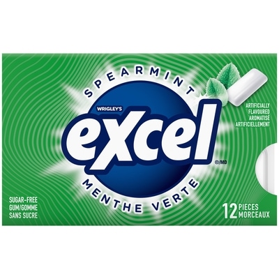 Wrigley's Excel Spearmint Flavoured Sugar Free Chewing Gum, 12 Pieces, 1 Pack 12 ea, $1.99/1ea