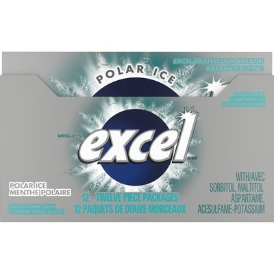 Wrigley's Excel Polar Ice Flavoured Sugar Free Chewing Gum, 12 Pieces, Case of 12 12x12.0 ea, $0.09/1ea