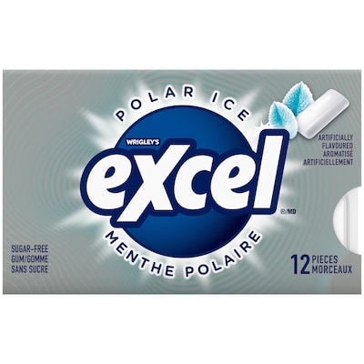 Wrigley's Excel Polar Ice Flavoured Sugar Free Chewing Gum, 12 Pieces, 1 Pack 12 ea, $1.99/1ea