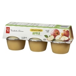 President's Choice Unsweetened Apple Sauce - 6x100.0 ml | Zehrs