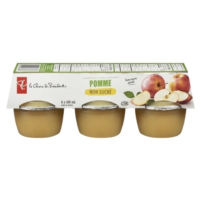 le Choix du Président Compote de pommes non sucrée  6x100.0 ml, 0,58 $/100ml
