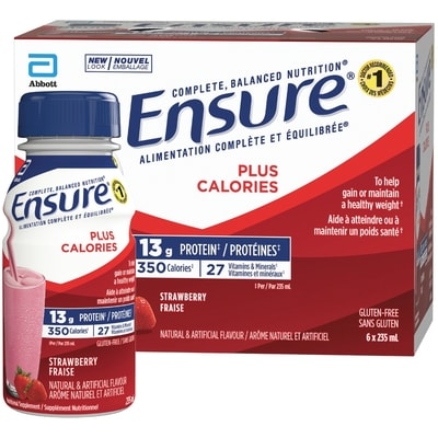 Garantir Plus Calories, Supplément Nutritionnel, Fraise 6x235.0 ml, 1,06 $/100ml