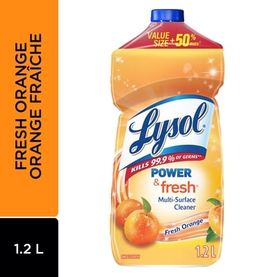 Lysol Nettoyant tout-usage, À verser, Orange, Nettoyant multi surface 1.2 l, 0,42 $/100ml