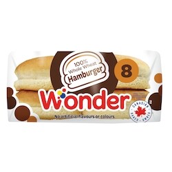 Wonder 100% Whole Wheat Hamburger Buns 8pk - 8x56.0 g | Zehrs