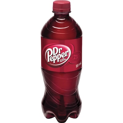 Dr Pepper Soda 591 ml, $0.56/100ml