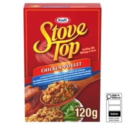 Kraft Mélange à farce stove pot moins de sodium pour poulet 120 g, 1,67 $/100g
