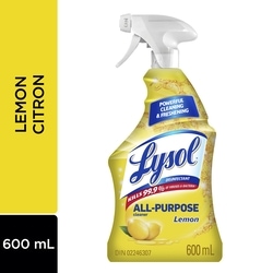 Lysol Nettoyant tout usage, Vaporisateur, citron, nettoyage et rafraîchissement puissants 650 ml, 0,77 $/100ml