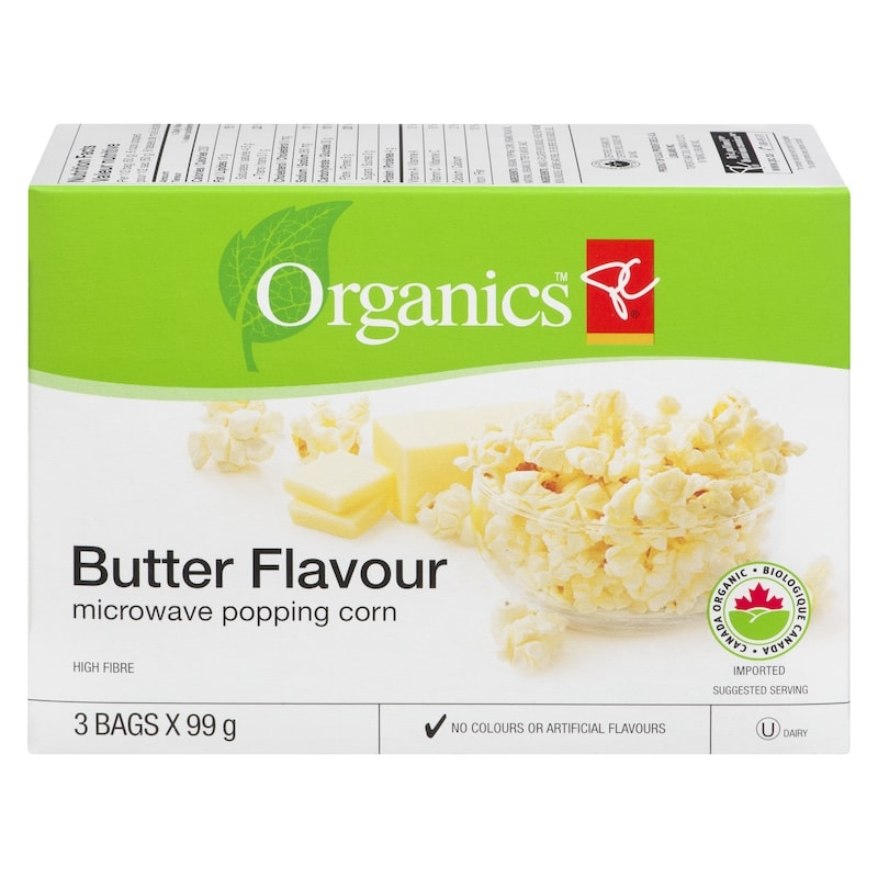 Organic Microwave Popcorn, Butter