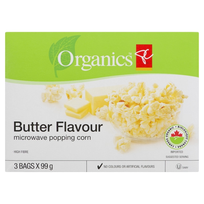 Organic Microwave Popcorn, Butter