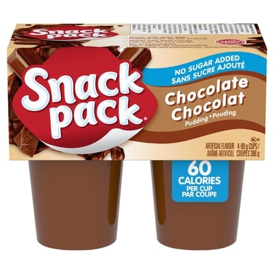 Snackpack Snack Pack, Pudding, No Sugar Added Chocolate 4x99.0 g, $0.63/100g