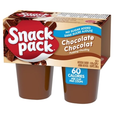 Snackpack Pouding au chocolat sans sucre ajouté 4x99.0 g, 0,88 $/100g