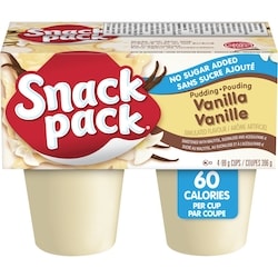 Snackpack Pouding  à la vanille sans sucre ajouté 4x99.0 g, 0,83 $/100g