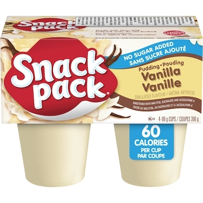 Snackpack Pouding  à la vanille sans sucre ajouté 4x99.0 g, 0,83 $/100g