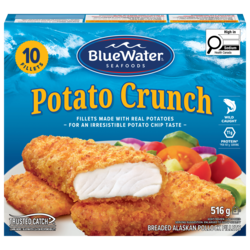BlueWater Seafoods Potato Crunch Fillets 516 g, $1.74/100g