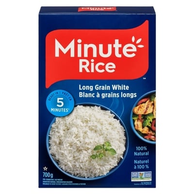 Minute Rice Premium Long Grain Rice 700 g, $0.71/100g